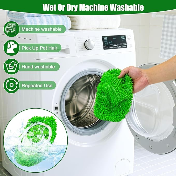 Mop Pads for Swiffer Sweeper Reusable Mop Dry Wet Mop Pad Refills Microfiber Replacement Sweeping Cloths Floor Cleaning Mopping Pad (5PCS)