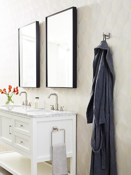 Amerock BH36072G10 | Brushed Nickel Towel Ring | 7-1/16 in (179 mm) Length Towel Holder | Appoint | Hand Towel Holder for Bathroom Wall | Small Kitchen Towel Holder | Bath Accessories