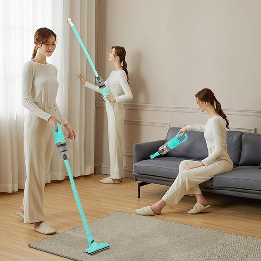 Handheld Vacuum Cleaner,Ultra-Lightweight Mini Portable Vacuums for Home, 6 in 1 Stick Vac Cleaners for Car,Pet Hair,Carpet(Green Corded