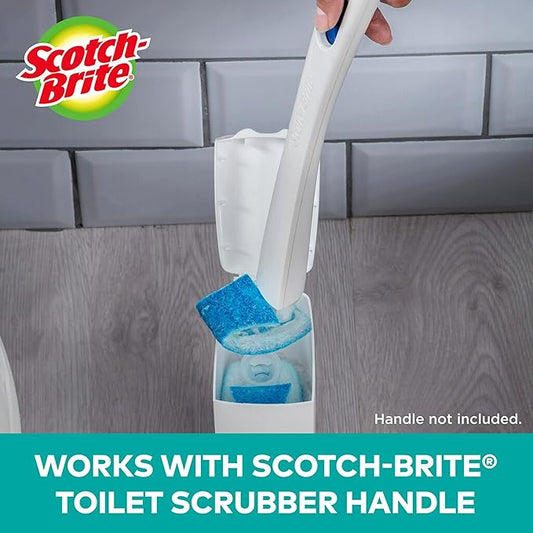 Scotch-Brite Disposable Toilet Scrubber Refill Pads for Toilet Cleaning System | Removes Rust & Hard Water Stains | 30 Disposable Refills