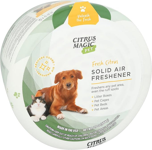 Citrus Magic Pet Odor Eliminator Solid Air Freshener, Fresh Citrus, 20-Ounce, Pack of 1