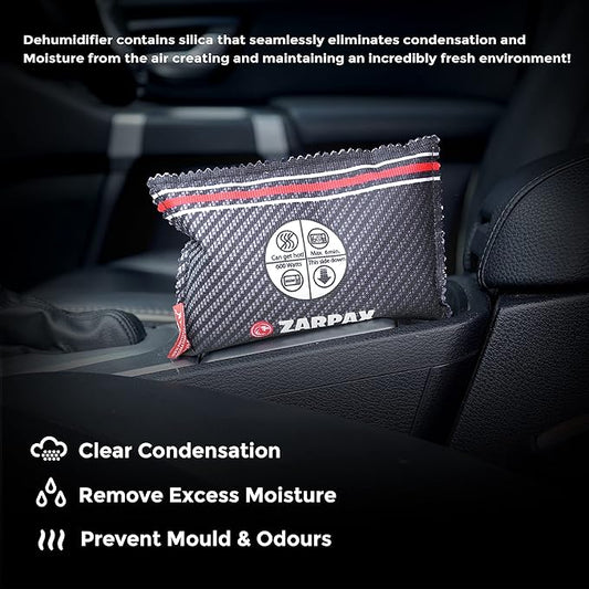 Reusable Car Dehumidifier Bag (8 Pack) Rechargeable Dehumidifier bags for Car, Trucks, and RVs - Prevent Damp & Moisture on Windscreens - Leakproof Moisture Absorber for Car and Home