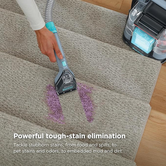 Shark StainStriker Portable Carpet Upholstery & Area Rug Cleaner, Stain & Odor Remover, Perfect for Car Interiors, Nordic Blue, PX202BRN