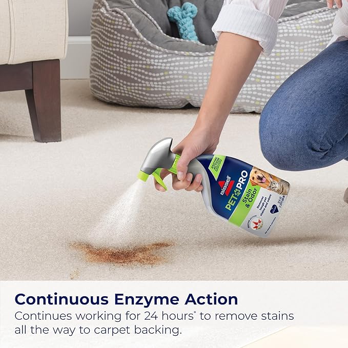 Bissell Pet Pro Stain and Odor Eliminator with Enzyme Action, 77X7F, 2 Count (Pack of 2)