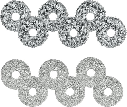 12 Pack Mop Pads for Dreame L40 Ultra/X40 Ultra/X50 Ultra/L50 Ultra/L10S Ultra/ L10s Pro Ultra Heat/L10S Ultra Gen2/L40S Ultra/X30 Ultra/L10 Ultra Robot Vacuum Parts Materials:Microfiber and Chenille