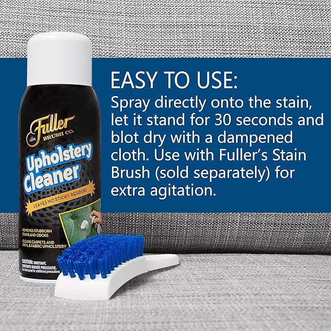Fuller Brush Upholstery Cleaner – Foaming Multi-Surface Spray for Fabric, Carpet, Vinyl & Car Seats – Removes Stains & Odors Without Residue – Restores & Refreshes – 22 oz (Pack of 6)