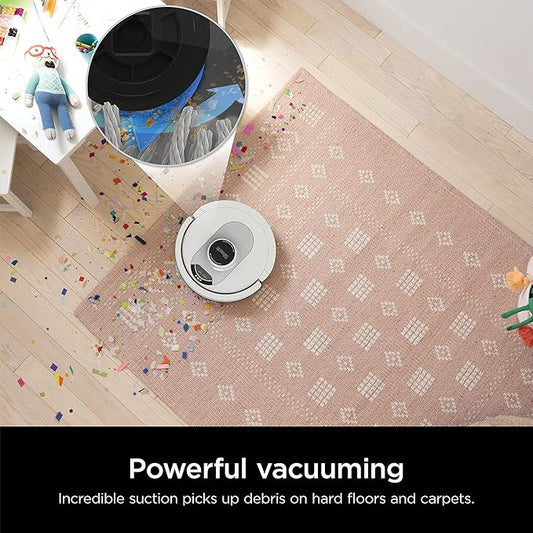 Shark AV2511AE/AV251WA AI Ultra Robot Vacuum, with Matrix Clean, Home Mapping, 60-Day Capacity Bagless Self Empty Base, Perfect for Pet Hair, Wifi, Compatible with Alexa, Black/Silver (Renewed)
