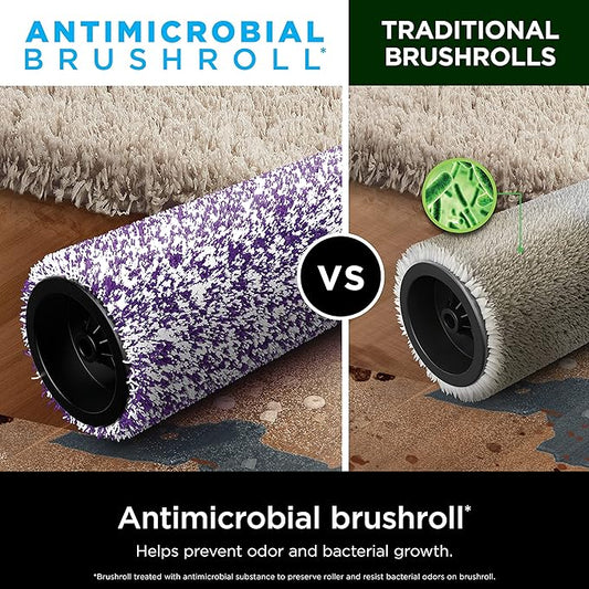 Shark HydroVac Antimicrobial Brushroll* & 2-Pack Filter Bundle, Compatible with All Hydrovac 3-in-1 Multi-Surface Cleaners for All Sealed Hard Floors and Area Rugs, Purple/White, WDB1F2