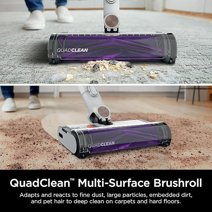 Shark R-IW1111 Detect Pro Cordless HEPA QuadClean Multi-Surface Stick Vacuum, Grey/Brass - Certified Refurbished