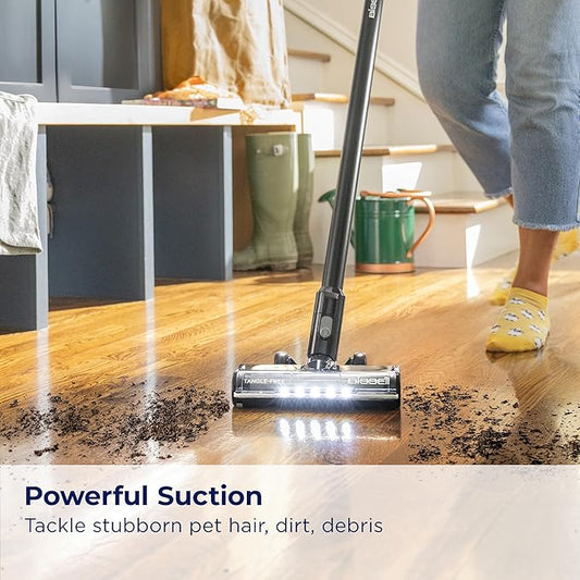 Bissell CleanView XR 200W Lightweight Cordless Vacuum w/Removable Battery, 35-min runtime, Tangle-Free Brush Roll, LED Lights, XL Tank, Dusting & Crevice Tool, Wall Mount, 3789U