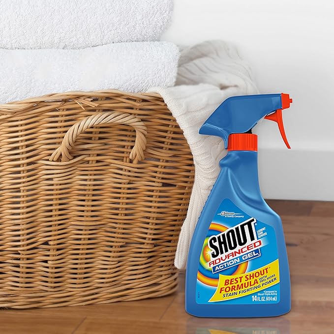 Shout Advanced Laundry Stain Remover Gel for Clothes Laundry, Breaks down stubborn, dried-in, and tough stains - 22oz Spray (Pack of 3), Packaging May Vary