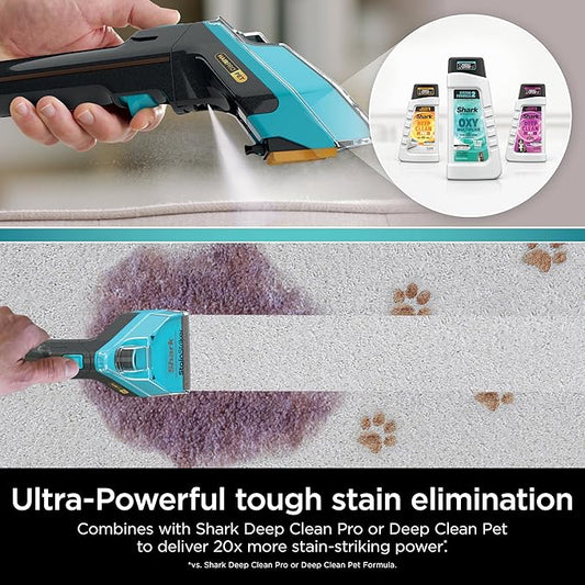 Shark StainStriker OXY Multiplier Formula for Shark Upright & Portable Carpet Cleaners, Formulated for All Carpets, Upholstery & Area Rugs, Instantly Eliminates Odors, 32oz, XSKEXOX32B