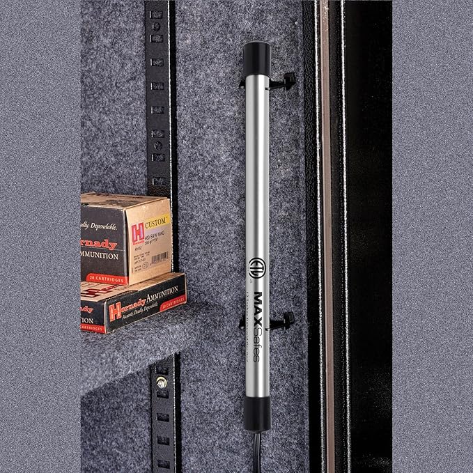 Gun Safe Dehumidifier Rod, Dry Rod - Easy Installation Plug-in Electric Dehumidifier Eliminates Moisture for Gun Safes & Cabinets, ETL Approved (12in)
