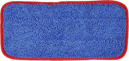 CleanAide All-Purpose Microfiber Twist Yarn Mop Pads for Dust, Dirt & Pet Hair, Hook & Loop Backing, Machine Washable & Reusable, Home & Commercial Cleaning, 10-Inch, 6-Pack, Red