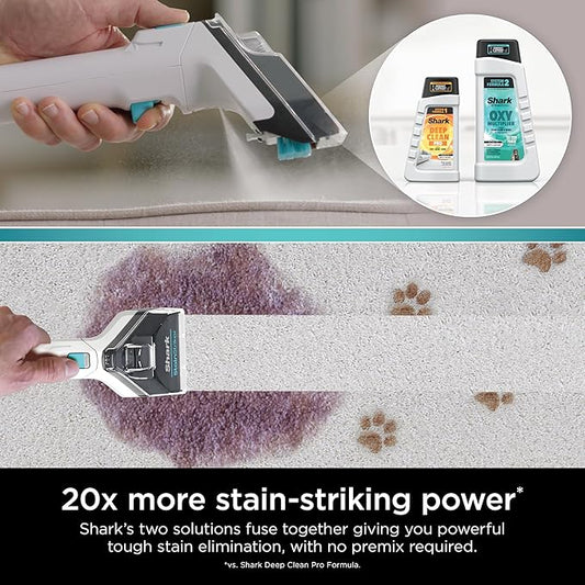 Shark StainStriker Cleaning Solution Bundle for Portable Cleaners, Carpet and Area Rug Formula, Instantly Eliminates Odors, Includes 32 oz OXY Multiplier and 16 oz Deep Clean Solution, PXCMBUNDLE