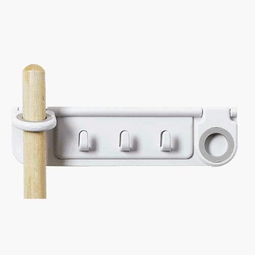 Spectrum Diversified Mop and Broom Holder and Organizer, White