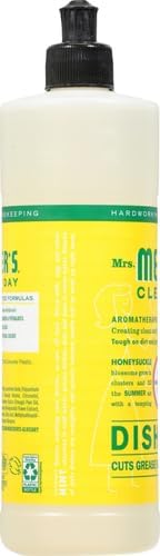 Mrs. MEYER'S CLEAN DAY Liquid Dish Soap, Honeysuckle, 16 fl. oz (Pack of 2)