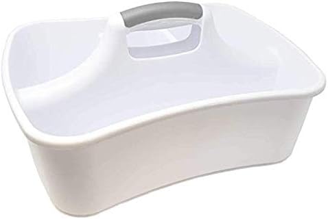 LavoHome Bath Kitchen Divided Compartment Caddy Storage Sink Organizer Janitors Bucket Cleaning Storage Holder Shower Supplies Cabinet Container