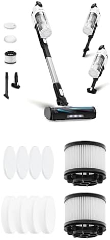 LEVOIT Cordless Vacuum Cleaner, Black & White LVAC-200 Vacuum Cleaner Replacement Filter, 4 Pre-Motor Filters 2 Post-Motor Filters, White
