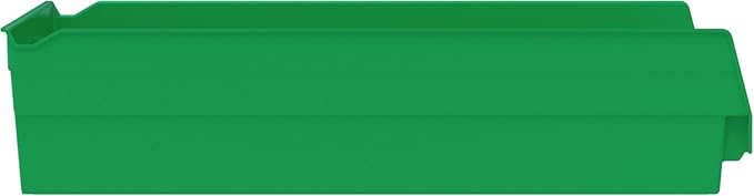 Akro-Mils 30178 Plastic Shelf Bins, Heavy Duty Storage Bins for Garage, Closet, and Drawer Organization, 18-Inch x 11-Inch x 4-Inch, Green, 12-Pack
