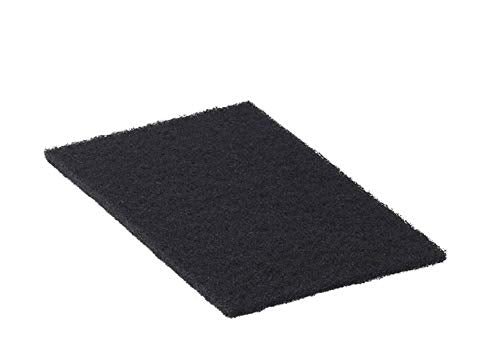 14" x 20" Black Stripping Rectangular Floor Pad - Case of 5