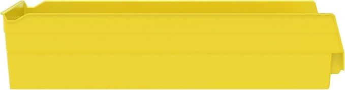 Akro-Mils 30178 Plastic Shelf Bins, Heavy Duty Storage Bins for Garage, Closet, and Drawer Organization, 18-Inch x 11-Inch x 4-Inch, Yellow, 12-Pack