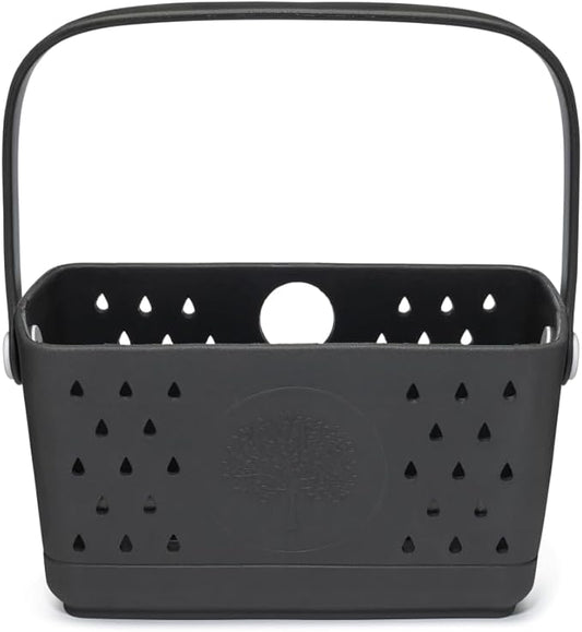 Parker Baby Bath Caddy | BPA Free & Food Grade Shower Caddy Organizer for Toys & Supplies | Quick-Dry, Sturdy & Perfect Size Shower Basket w/Handle in Neutral Colors