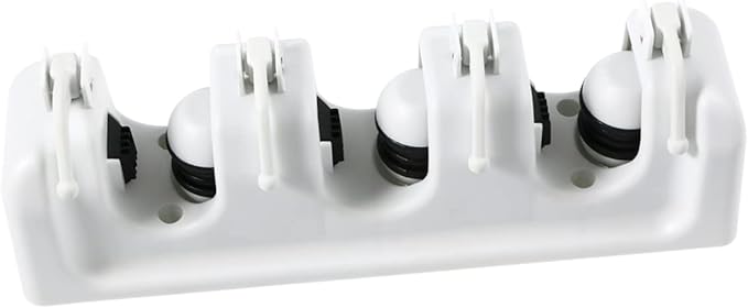 VOSAREA Mop Broom Holder Wall Mounted Storage Rack Hooks Garage Tool Storage Rack for Broom and Umbrella Overhead Garage