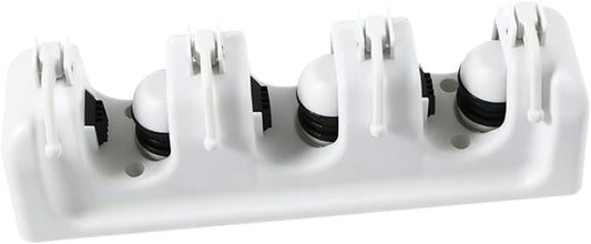 VOSAREA Mop Broom Holder Wall Mounted Storage Rack Hooks Garage Tool Storage Rack for Broom and Umbrella Overhead Garage