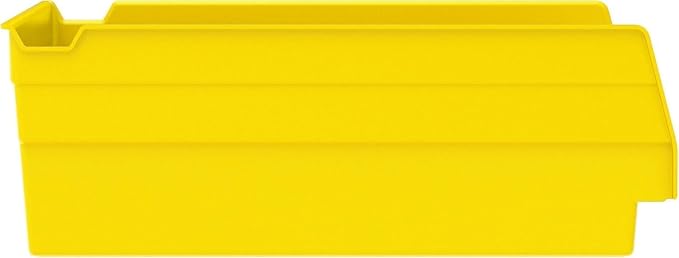 Akro-Mils 30150 Plastic Shelf Bins, Heavy Duty Storage Bins for Garage, Closet, and Drawer Organization, 12-Inch x 8-Inch x 4-Inch, Yellow, 12-Pack