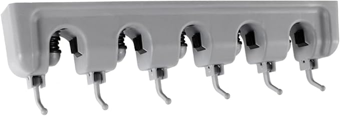 Garneck Ball Slots Hooks Mop Broom Holder Wall Mount Storage Rack Broom Rack for Garage Kitchen Cleaning Tools