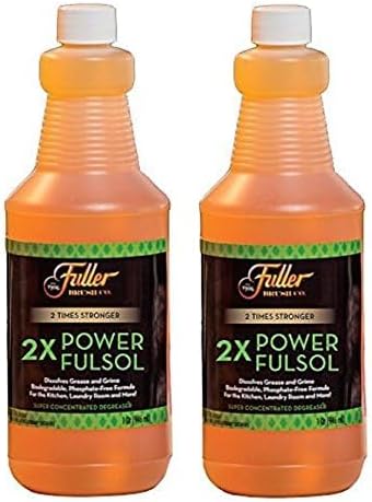 Fuller Brush 2X Power Fulsol Degreaser – Removes Grease, Oil, Grime & Stains – All Purpose Oil, Grease & Grime Cleaner For Bike, Automotive, Grill, Bathroom & Kitchen – Makes 30 Gallons (Pack of 2)