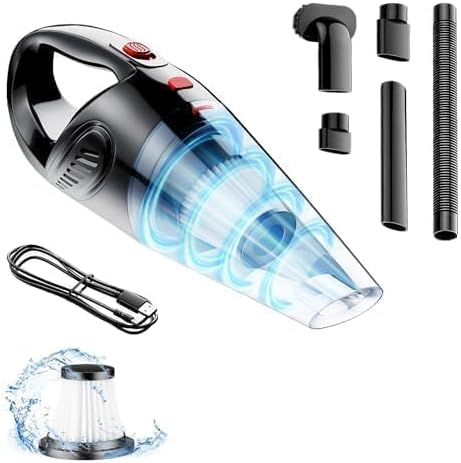 Hand Held Cordless Vacuum Cleaner Rechargeable - Handheld Car Vacuum with Strong Suction, Lightweight & Low Noise, Clean Dust & Hair Quickly