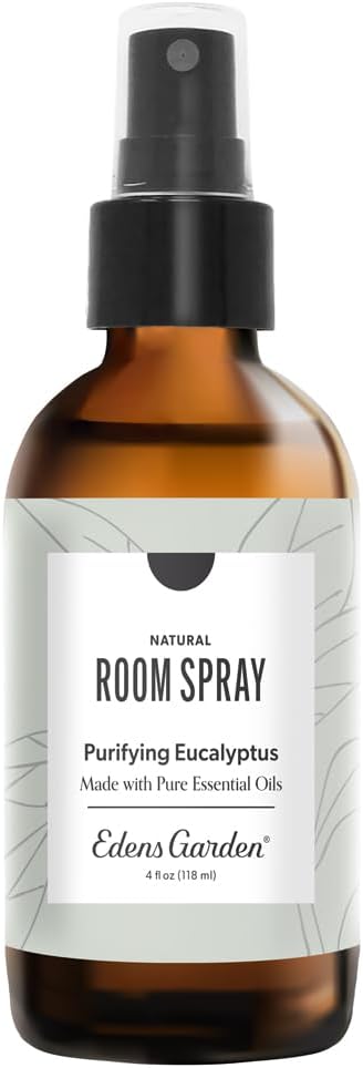 Edens Garden Purifying Eucalyptus Aromatherapy Room Spray – Natural Essential Oil Air Freshener for Home, Spa, Shower & Linens, Refreshing & Clearing, 4 fl oz (118 ml)