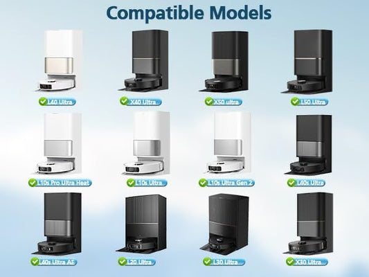 6-Pack Mop Pads for Dreame L40 Ultra/X40 Ultra/X50 Ultra/L50 Ultra/L10S Ultra/ L10s Pro Ultra Heat/L10S Ultra Gen2/L40S Ultra/X30 Ultra/L10 Ultra Robot Vacuum, Washable Microfiber Replacement Pads