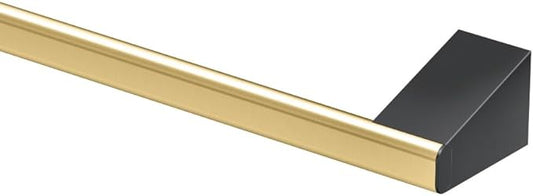 Gatco 5670 A-Line Towel Bar, 24 Inch, Brushed Brass Matte Black Combo