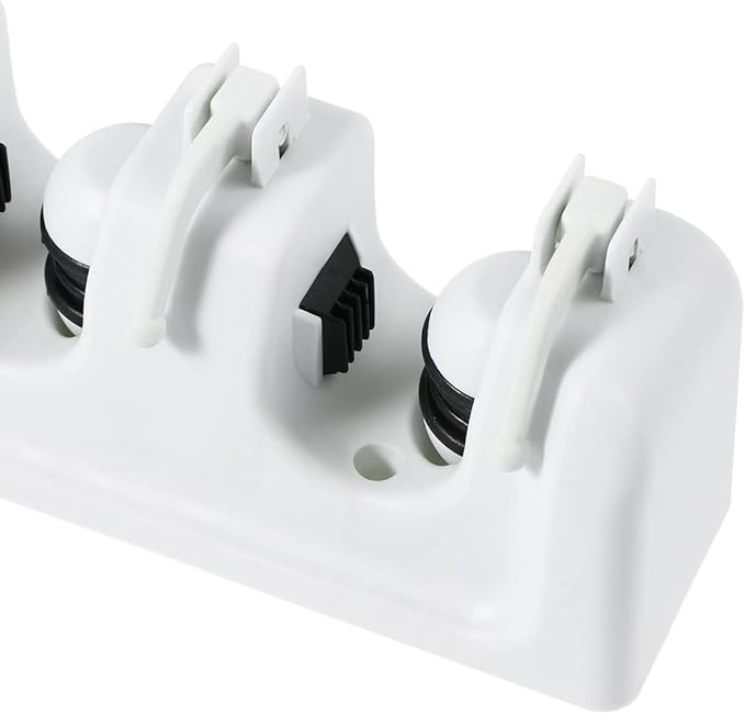 Zerodeko Mop and Broom Holder Wall Mounted Storage Rack Slots Hooks for Garage Garden Kitchen Organization Versatile Umbrella and Tool Storage Rack White