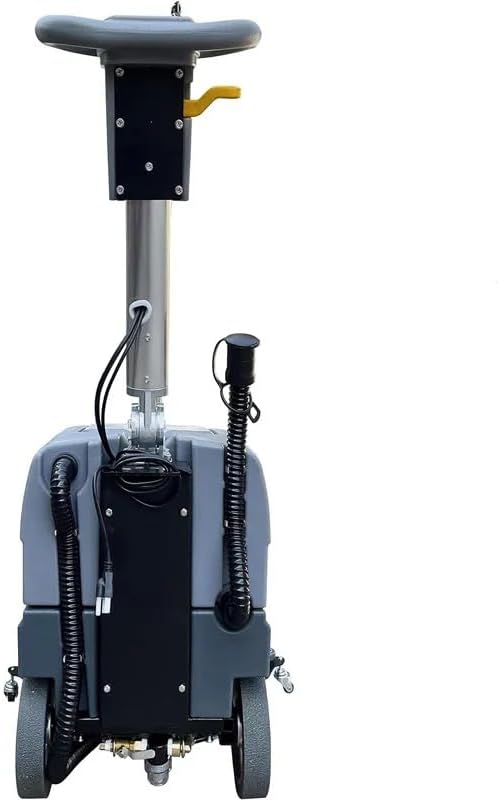 Commercial Floor Scrubber Machine with brushes， 15" Brush 8 Gal Foldable and Portable Scrubber Walk-Behind cleaning machine ，180 Degree Rotation，floor scrubbing, floor cleaner machine