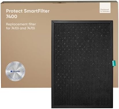 BLUEAIR Protect 7400 SmartFilter, Genuine Replacement Filter for Protect 7470i, 7410i Home Air Purifiers for Virus, Bacteria, Dust, Smoke and Allergens (Pack of 6)