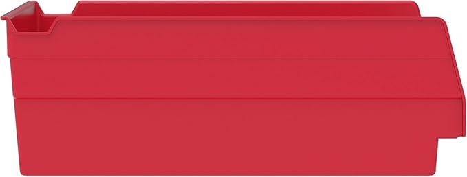 Akro-Mils - 30150RED 30150 Plastic Nesting Shelf Bin Box, (12-Inch x 8-Inch x 4-Inch), Red, (12-Pack)