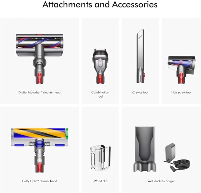 Dyson V15 Detect Cordless Stick Vaccum, Yellow/Nickel (Renewed)
