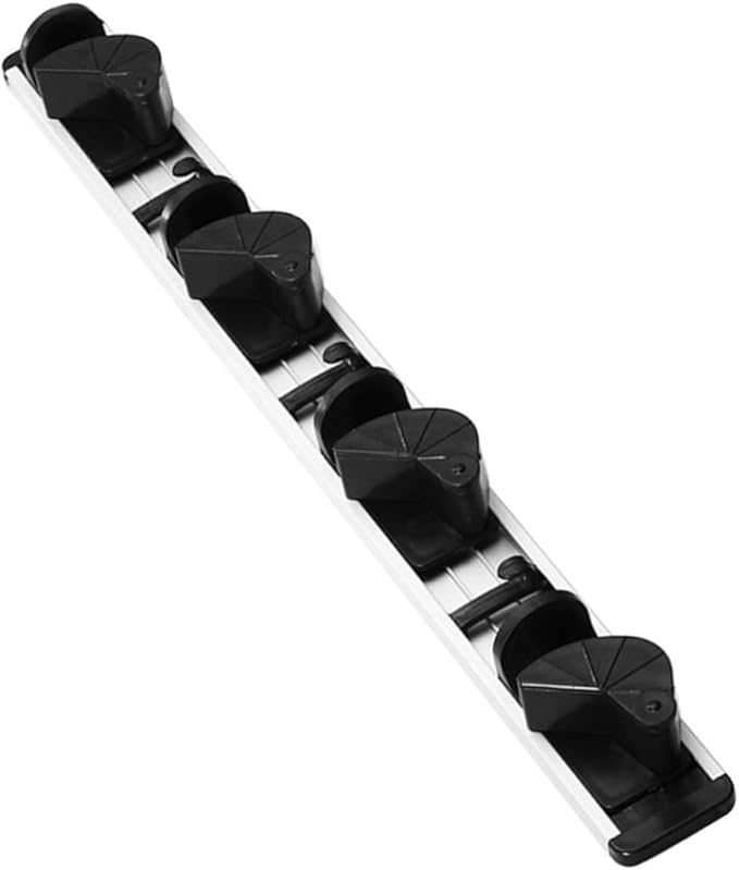 Bathroom Storage Rack Mop Broom Holder Wall Mounted Mop Hanger Space-saving Organizer for Home and Shop