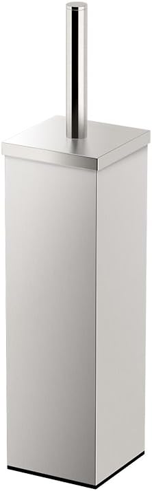 Gatco 1489 Elegant Square Toilet Brush Holder, Satin Nickel
