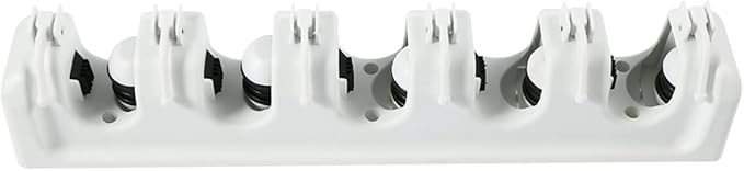 Zerodeko Mop and Broom Holder Wall Mounted Storage Rack Slots Hooks for Garage Garden Kitchen Organization Versatile Umbrella and Tool Storage Rack White