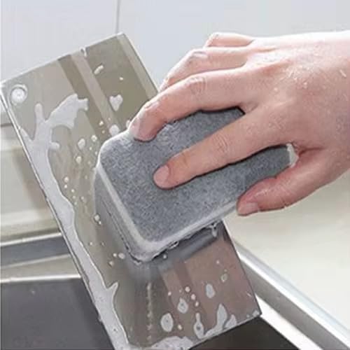 PKI Smart Essentials Dual-Sided Grey Cellulose Sponge with Gentle Scouring Pad – Multi-Purpose for Kitchen, Commercial, and Outdoor Cleaning (Set of 6)