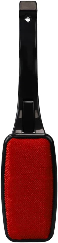 Lint Remover for Pet Hair by Home Basics: Swiveling Lint Brushes for Clothes and Furniture | Plastic Garment Brush (Red)