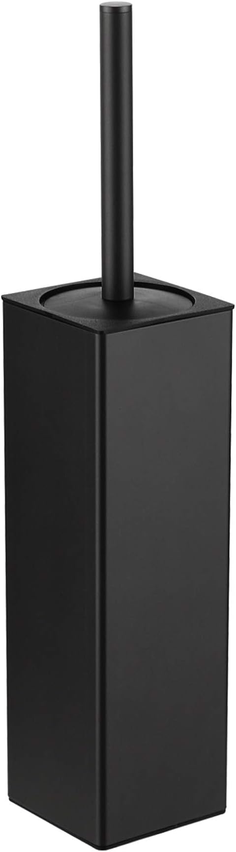 BGL Toilet Brush and Holder Set, Matte Black Freestanding for Bathroom Storage and Organization, Square Design Sturdy and Space Saving