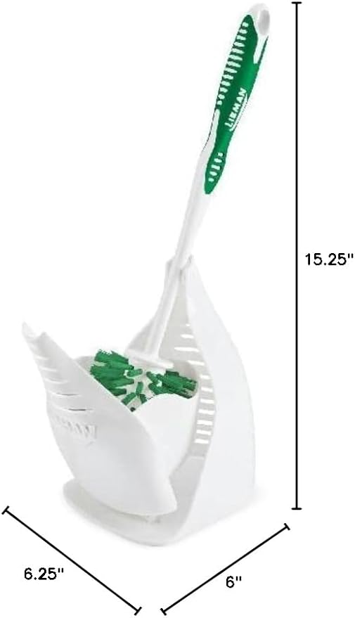 Libman Designer Bowl Brush and Caddy - 2 Pack - Toilet Brush and Holder Set, Non-Scratch, Bathroom Brush, Hygenic Caddy with Drying Slits