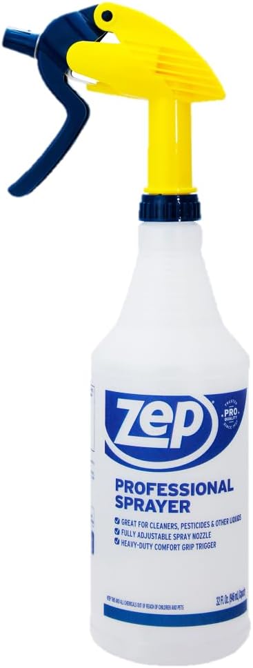 Zep Streak-Free Glass Cleaner 1 Gal (Case of 4) Professional Sprayer Bottle (Case of 12) - ZU1120128 - Ammonia Based Professional Grade Formula