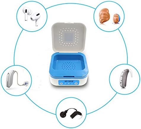 LINKIM Automatic Hearing Aid Dryer & Dehumidifier - Ultra Fast Electronic Dry Box for Hearing Amplifiers & Cochlear Implants Removes Sweat & Moisture